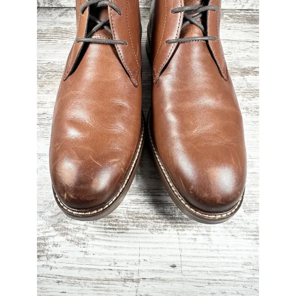 Men's Cole Haan Kennedy Grand Brown Leather Waterproof Chukka Boots Sz 10M EUC!